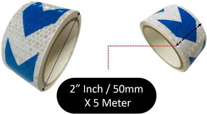 Bellveen Arrow Reflective Warning Mark Tape 50 mm x 5 m blue and white Reflective Tape