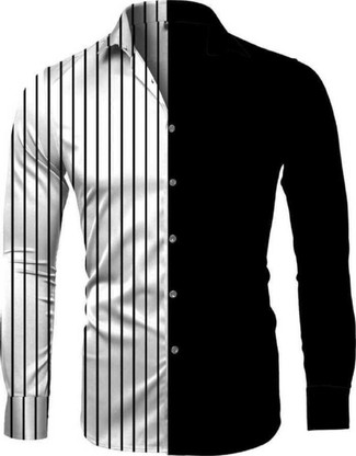 Black and white shirt design clearance