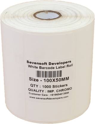 Sevensoft Developers 100X50MM Barcode Label (4X2 INCH) Self ...
