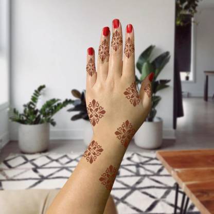 Ivana S Ivana S Stencil Premium Collection Diy Kit For Hand Full Design Henna Tattoo Stencil Set For Women Girls Kids Attractive Design Temporary Tattoo Prh 09 Price In India Buy Ivana S