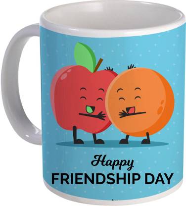COLOR YARD happy friendship day gift for friend with frienship day  background design on Ceramic Coffee Mug Price in India - Buy COLOR YARD happy  friendship day gift for friend with frienship