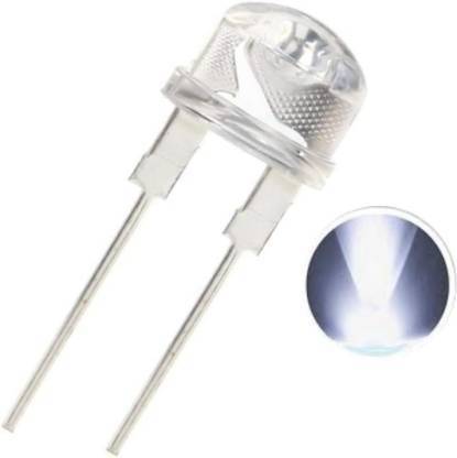 8mm LED Light Emitting Diodes Clear Component Warm White Lights 100 Pack
