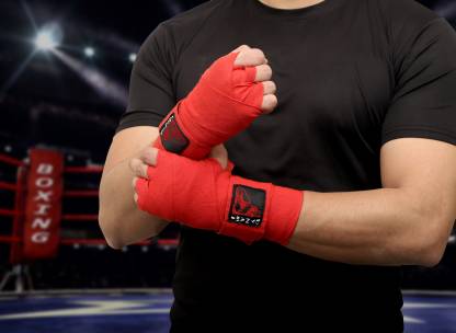DYNAMi Hand Wrap 284cm {Black} Red Boxing Hand Wrap