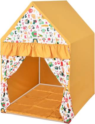 Play House Kids Flaxen Hut Shape Kids Tent House Mini Size with Floor Quilt