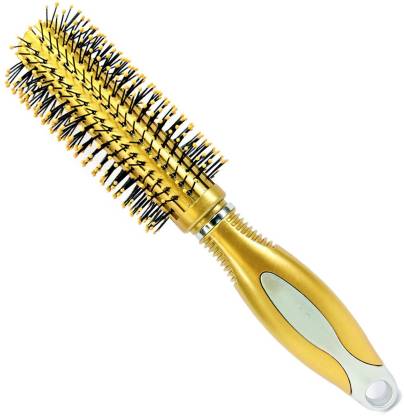 nik city store Best Round Rolling Curling Gold Yellow color Comb Hair Brush  For Men And Women | pack of 1 - Price in India, Buy nik city store Best  Round Rolling