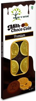 Nature N Nature Milk Premium Big Gold Coin Chocolates 60g Pack 10pcs Big Gold Coin Chocolates Pack Of 2 Brittles Price In India Buy Nature N Nature Milk Premium Big Gold