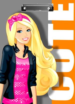  | YASH Barbie Girl Pad MF79 Premium Quality  Clipboard/Examination Pad/Exam Pad/Writing Pad Multi Color -