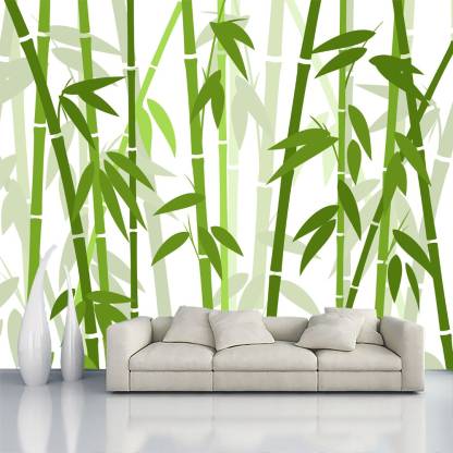 Decorative Production Decorative Green, White Wallpaper