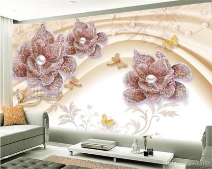 Imagine Printing Solutions Floral & Botanical Multicolor Wallpaper Price in  India - Buy Imagine Printing Solutions Floral & Botanical Multicolor  Wallpaper online at 