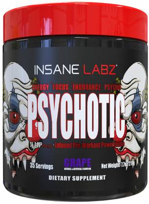 insane labz PSYCHOTIC GRAPE FLAVOURS 35 SERVINGS PRE WORKOUT ...