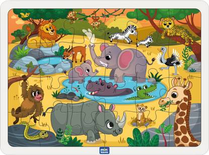 Minileaves Wild Safari Animal Puzzle | Premium Wooden Jigsaw Puzzles for Age 3+ | 35 Pieces with Wooden Tray - Wild Safari Animal Puzzle | Premium Wooden Jigsaw Puzzles for Age 3+ | Minileaves Wild Safari Animal Puzzle | Premium Wooden Jigsaw Puzzles for Age 3+ | 35 Pieces with Wooden Tray - Wild Safari Animal Puzzle | Premium Wooden Jigsaw Puzzles for Age 3+ |