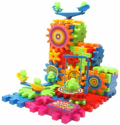 ALLAMWAR Rotating Building Blocks Gears Educational Learning Block ...