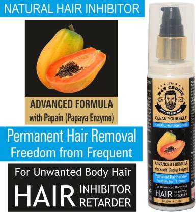 the man choice 100% Natural & Permanent Hair Removal Cream, Stop Hair Growth  Inhibitor/Retarder,
