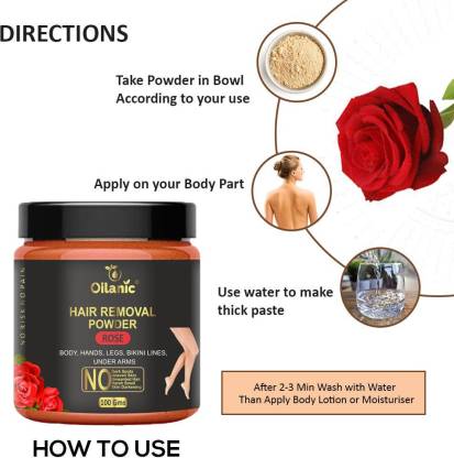 Oilanic Rose Hair Removal Powder 100gm Wax