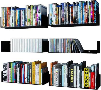 Mandu Wall Mount Metal U Shape Shelf, Cd Dvd Storage Bookcase