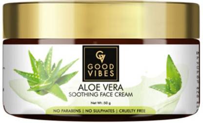 herhaling gelijktijdig knoop GOOD VIBES Soothing Face Cream - Aloe Vera - Price in India, Buy GOOD VIBES  Soothing Face Cream - Aloe Vera Online In India, Reviews, Ratings &  Features | Flipkart.com