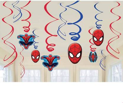 CAMARILLA Marvel Ultimate Spiderman Swirl Decoration Foil and Paper / Spiderman  Theme Decoration / Spiderman Hanging Swirl Decorations/Kids Birthday Party  Decoration Items Price in India - Buy CAMARILLA Marvel Ultimate Spiderman  Swirl