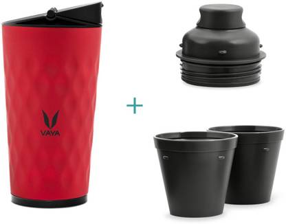 Vaya Drynk Velvet Red Thermosteel Water Bottle with Sipper & Gulper ...