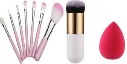 Visya Beauty Professional And Personal Use Synthetic 7pc Makeup Brush Set Found Ion Brush 1 Puff Pink Price In India Buy Visya Beauty Professional And Personal Use Synthetic 7pc