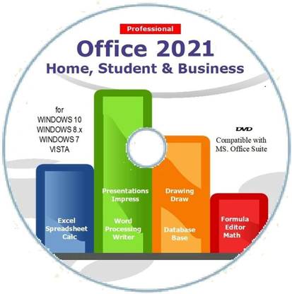 best deal Office Suite 2021 Home Student and Business for Windows 10  8  7 Vista 32 64bit| Alternative to Office 2016 2013 2010 365 Compatible with  Word Excel PowerPoint ????? Price