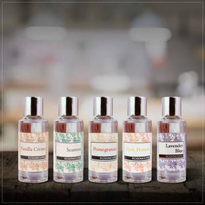 ROSeMOORe Aroma Diffuser Oil/Scented oil/Fragrance oil (Pack of 5, Vanilla & Creme | Lavender Blue | Pink Pomelo | Pomegranate | Seamoss - 15ml each) Aroma Oil