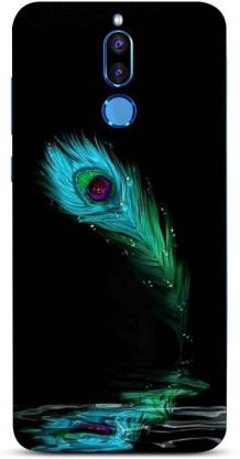 Skyhawk Back Cover for honor 9i Black Background With Peacock Feather -  Skyhawk : 