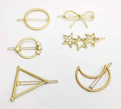 UMA FASHION Click to open expanded view Metal Hair Clips of Rose-Gold  Colour having Geometric Design For Women and Girls Women (Pack of 6 Clips) Hair  Clip Price in India - Buy
