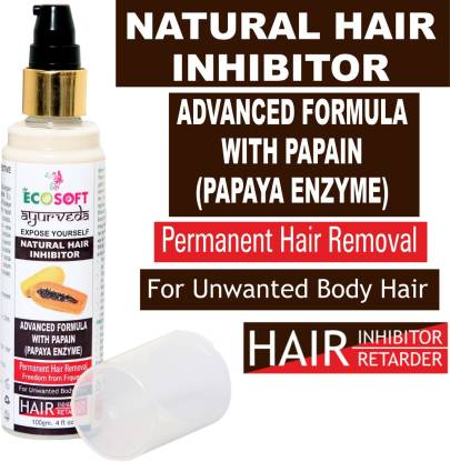 ECOSOFT AYURVEDA New Advance Technology Permanent & Natural Stop Hair  Growth Inhibitor. Cream Lotion for Reduction
