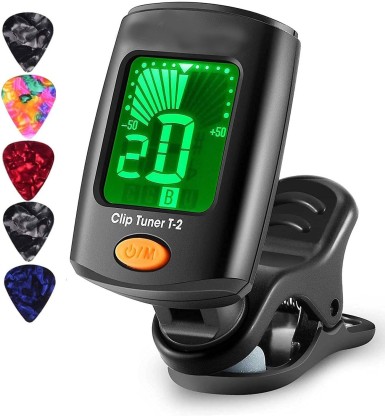 Multi-Colored for Guitar Bass and Violin Current Model Clip-On Tuner 