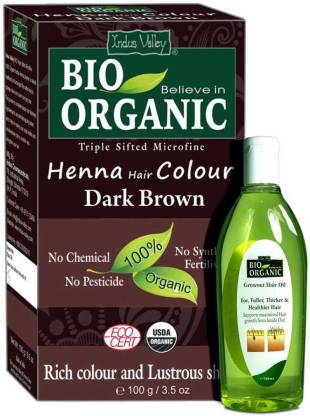 Indus Valley Bio Organic Dark Brown Henna Hair Color with Hair Regrowth Oil  Combo Kit Price in India - Buy Indus Valley Bio Organic Dark Brown Henna Hair  Color with Hair Regrowth