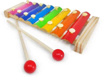 Trinkets & More - Xylophone with 8 Nodes 2 Mallets | First Musical Sound Instrument Toy | Birthday Return Gift Toddlers 6 Months +