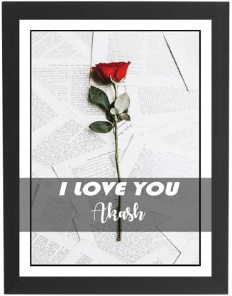 Beautum I Love You Akash Name Love You Printed Unique Digital Reprint 9inch  x 13inch Painting Model No:CMGHP000719 Digital Reprint 13 inch x 9 inch  Painting Price in India - Buy Beautum