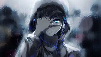 Anime Boy Hoodie Blue Eyes Headphones Matte Finish Poster Paper Print - Animation & Cartoons posters in India - Buy art, film, design, movie, music, nature and educational paintings/wallpapers at Anime Boy Hoodie Blue Eyes Headphones Matte Finish Poster Paper Print - Animation & Cartoons posters in India - Buy art, film, design, movie, music, nature and educational paintings/wallpapers at