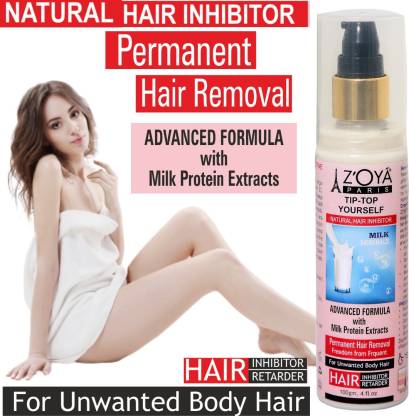 ZOYA PARIS New Permanent & Natural Stop Hair Growth Inhibitor/Retarder Cream  Lotion for Reduction of