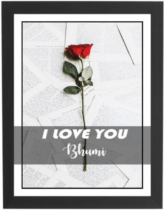 Beautum I Love You Bhumi Name Love You Printed Unique Digital Reprint 9inch  x 13inch Painting Model No:CMGHP003250 Digital Reprint 13 inch x 9 inch  Painting Price in India - Buy Beautum