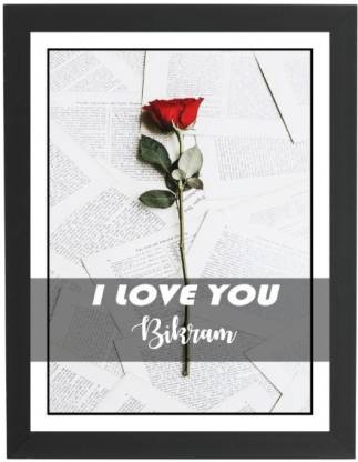 Beautum I Love You Bikram Name Love You Printed Unique Digital Reprint  9inch x 13inch Painting Model No:CMGHP003304 Digital Reprint 13 inch x 9  inch Painting Price in India - Buy Beautum