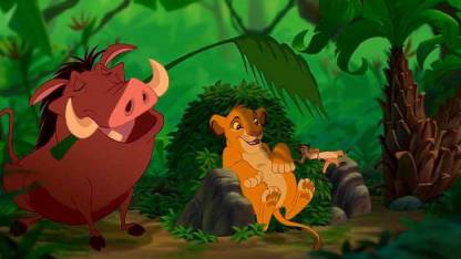 Lion King On Jungle Simba Pumbaa And Timon Desktop Wallpaper Matte Finish  Poster Paper Print - Animation & Cartoons posters in India - Buy art, film,  design, movie, music, nature and educational