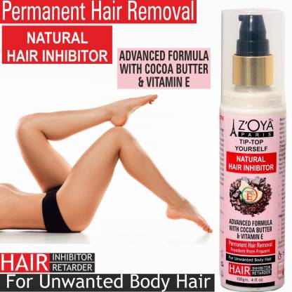 ZOYA PARIS Permanent and Natural Stop Hair Growth Inhibitor Cream Lotion  for Reduction of Unwanted Body