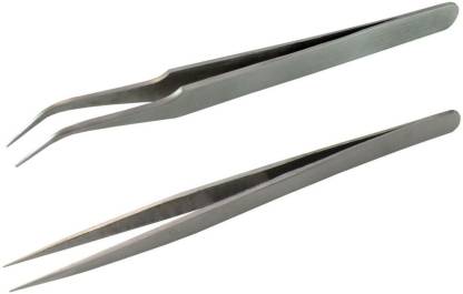 WOWSOME Set of 2 pcs Stainless Steel Tweezers