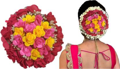 Rashmika Instant readymade multicolored flower hair bun Bun Price in India - Buy Rashmika Instant readymade multicolored flower hair bun Bun online at Rashmika Instant readymade multicolored flower hair bun Bun Price in India - Buy Rashmika Instant readymade multicolored flower hair bun Bun online at