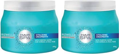 RIZWELLA Hair Spa Vitalizing CreamBath Combo Pack of 2 (980ml) - Price in  India, Buy RIZWELLA Hair Spa Vitalizing CreamBath Combo Pack of 2 (980ml)  Online In India, Reviews, Ratings & Features 