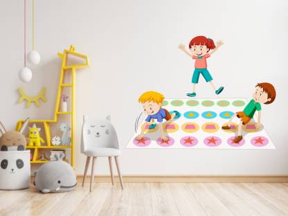 Flipkart Latest Designs 18 cm Kids-118- Kids Playing On Printed Shape Sheet Cartoon  Kids Room Wall Decorative Sticker Self Adhesive Sticker Price in India -  Buy Flipkart Latest Designs 18 cm Kids-118-