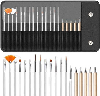 BELLA HARARO 20 Piece Professional Nail Art Brush (15) and Two Way dotting  (5) With Carry Case - Price in India, Buy BELLA HARARO 20 Piece  Professional Nail Art Brush (15) and
