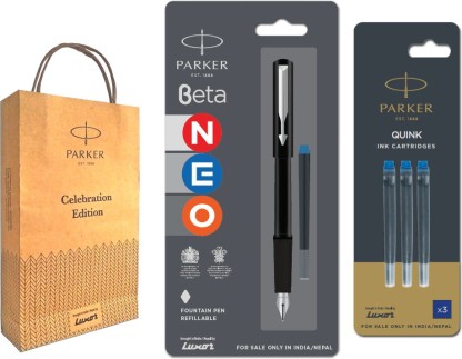 BlueInk Color Blue NEW Parker Beta Neo CTFountain PenBody Color 