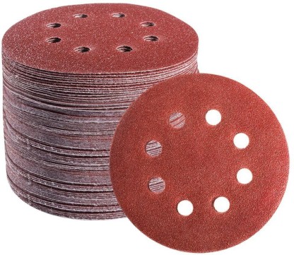 Pack of 100 Uneeda M-152047 6 220 Grit Red Aluminum Oxide Film Uneevel Hook and Loop Disc, 