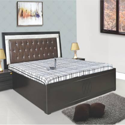 Eltop Wooden Furniture Double Bed With, What Is The Standard Size Of Double Bed In India
