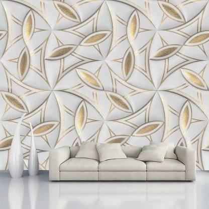 ALL DECORATIVE DESIGN Decorative White, Gold Wallpaper Price in India - Buy  ALL DECORATIVE DESIGN Decorative White, Gold Wallpaper online at  