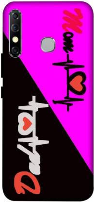 LUCKY  Back Cover for Infinix Hot 8 ( mom dad wallpaper) PRINTED  BACK COVER - LUCKY  : 
