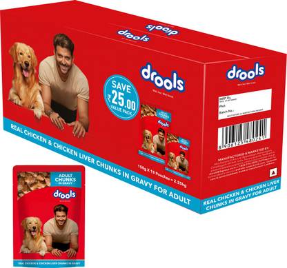 Drools Adult Wet Dog Food- Real Chicken and Chicken Drools Adult Wet Dog Food- Real Chicken and Chicken
