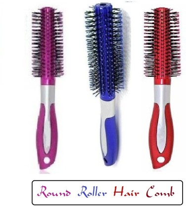 Assorted colours Plastic Roller comb with soft bristles For Household